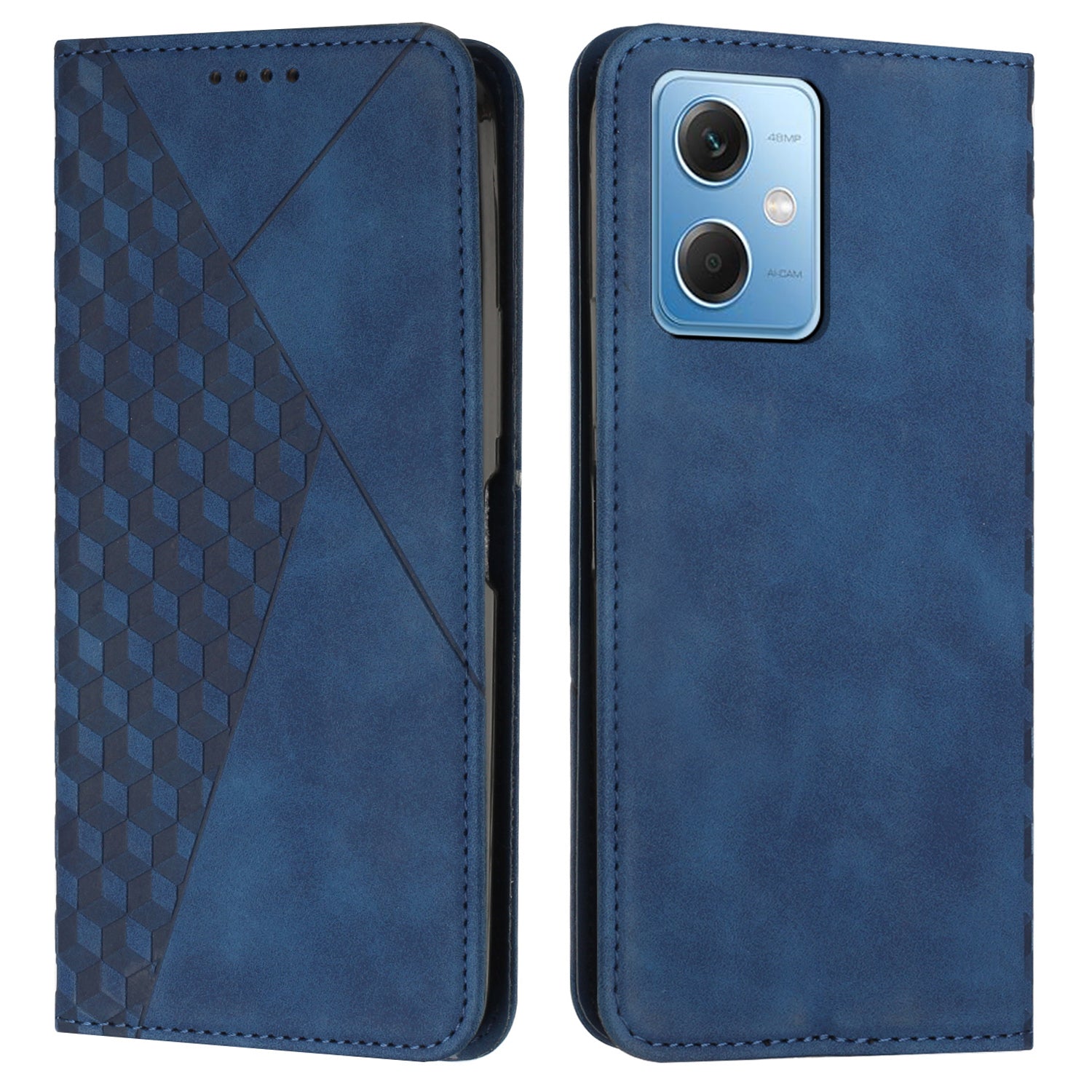 For Xiaomi Redmi Note 12 5G (Global) (India) (China) Poco X5 5G Phone Stand Case Imprinted Rhombus Pattern Leather Wallet Phone Cover For Xiaomi Redmi Note 12 5G (Global) (India) (China) Poco X5 5G Phone Stand Case Imprinted Rhombus Pattern Leather Wallet Phone Cover